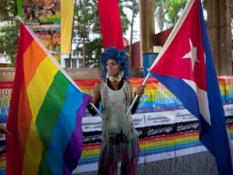 International Day Against Homophobia, May 17, Cuba. I didn't even know there was such a day, but Castro's daughter got involved. (Ramon Espinosa/Associated Press)